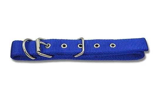 Webbed Dog Collars, Size: 45cm, Colour: Blue