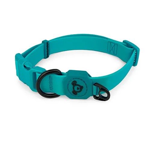 Waterproof Dog Collars, Size: Small 27-37cm, Colour: Aqua