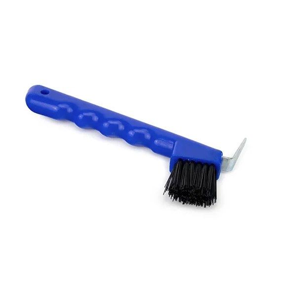 Hoof Pick with Brush, Colour: Blue