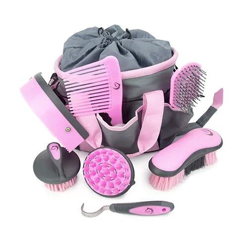 Bainbridge Grooming Kit, Colour: Grey/Pink