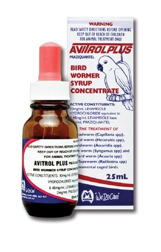 Avitrol Plus Bird Wormer Syrup Concentrate, Quantity: 25mL