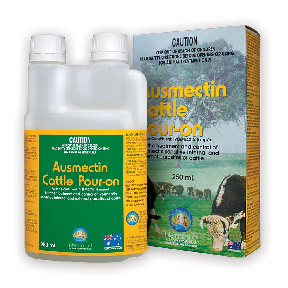 Ausmectin Cattle Pour On, Size: 250ml