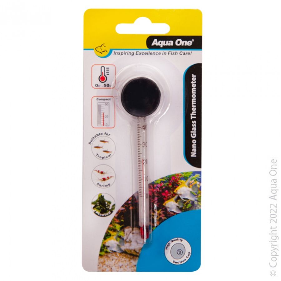 Aqua One Nano Glass Thermometer 9cm