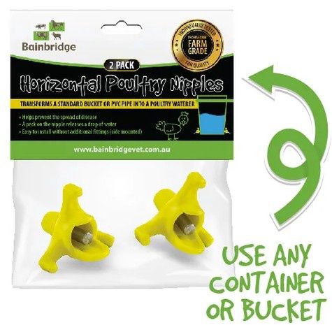 Horizontal Poultry Nipples 2 pack