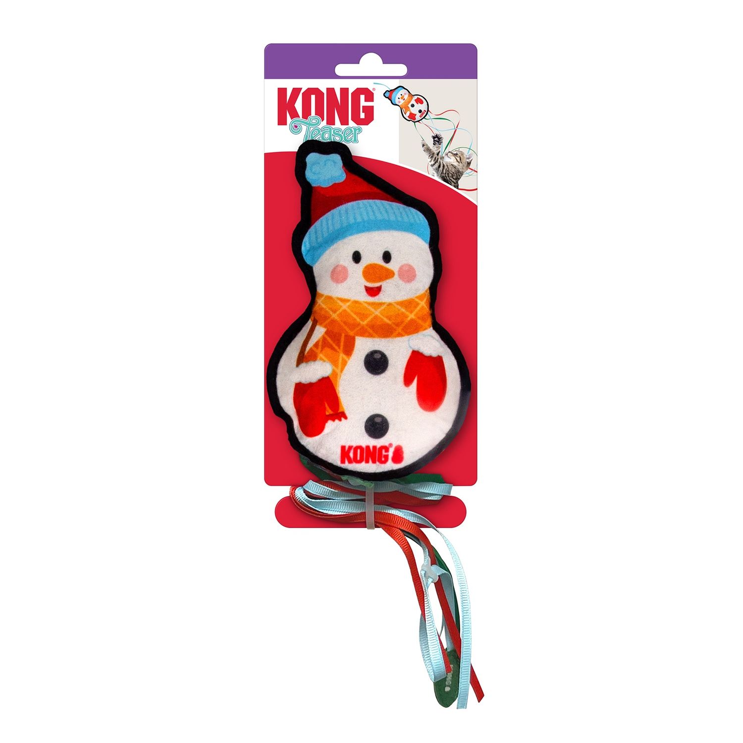 KONG Holiday Cat Teaser Snowman