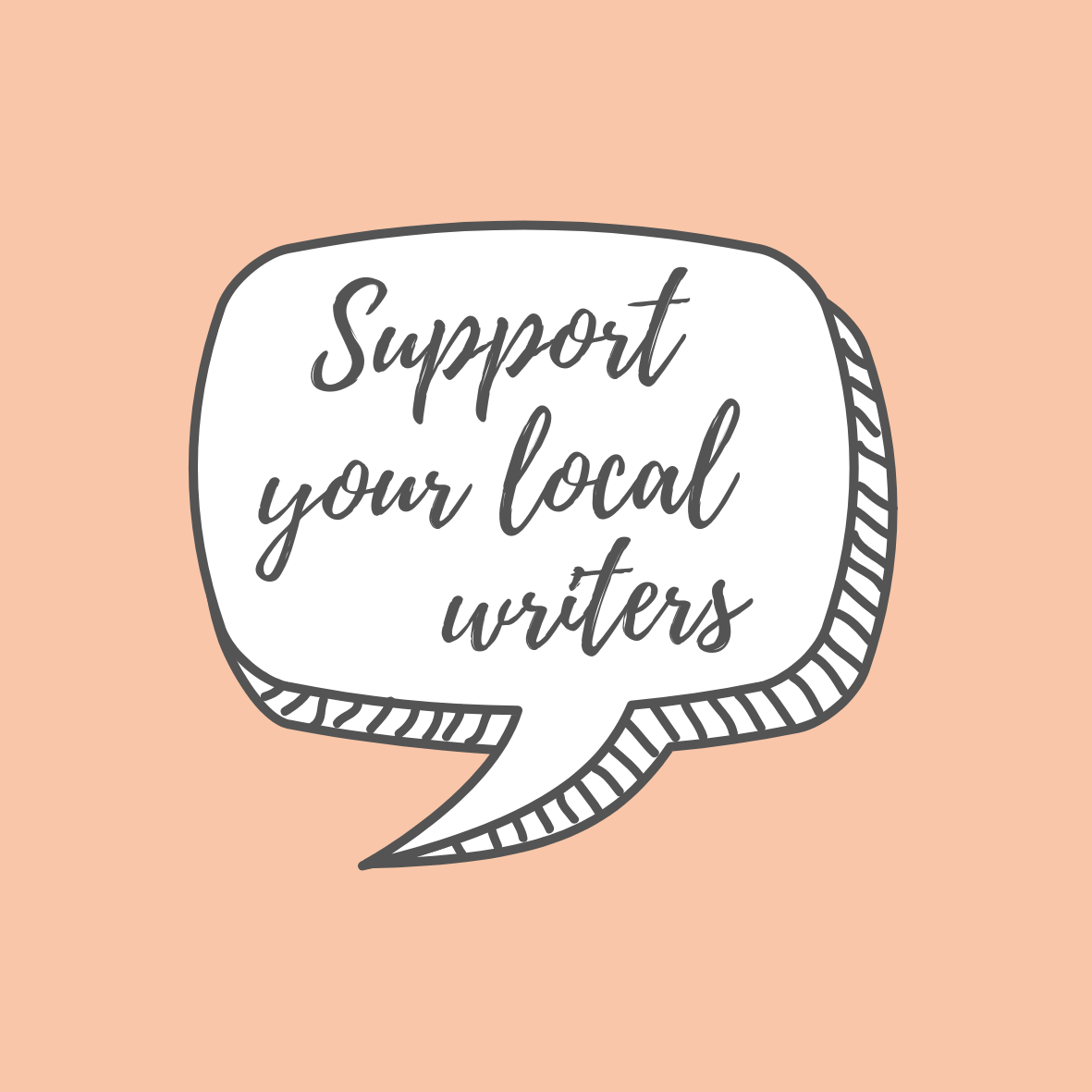 &quot;Support Your Local Writers&quot; Circle Sticker