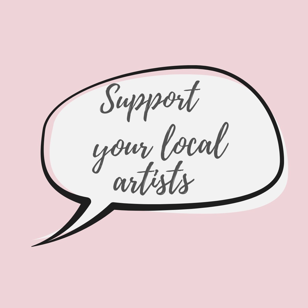&quot;Support Your Local Artists&quot; Circle Sticker