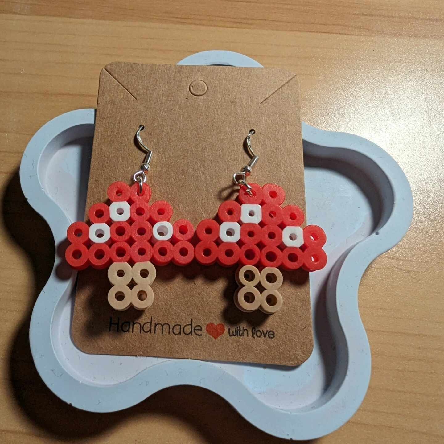 Perler Mushroom Earrings