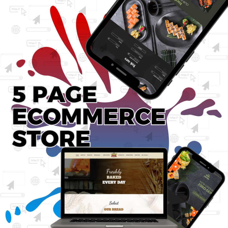 5 Page -  E-commerce Website (+ Bonus Blog)
