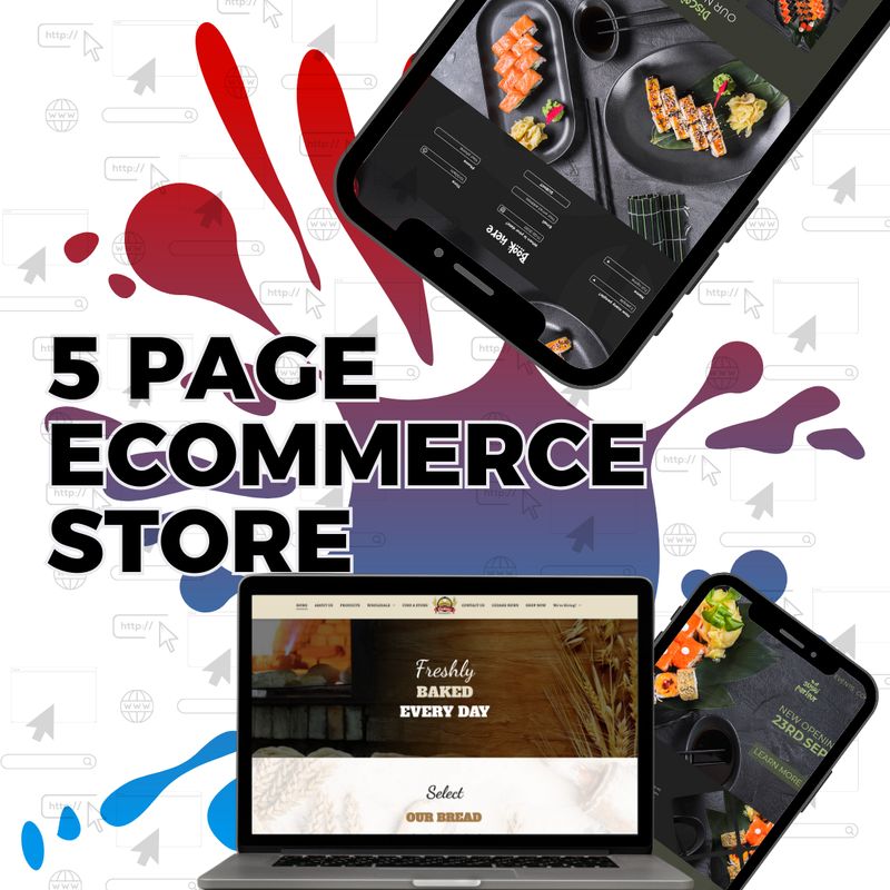 5 Page -  E-commerce Website (EXTRAVAGANZA SALES -  + Bonus Blog)