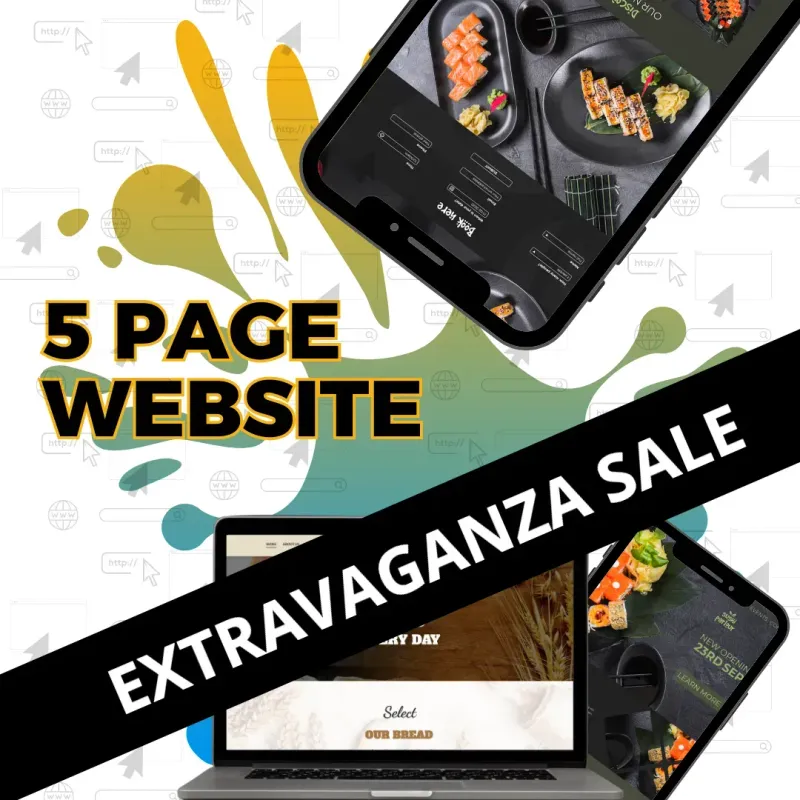 5 page Website Design (EXTRAVAGANZA SALE)