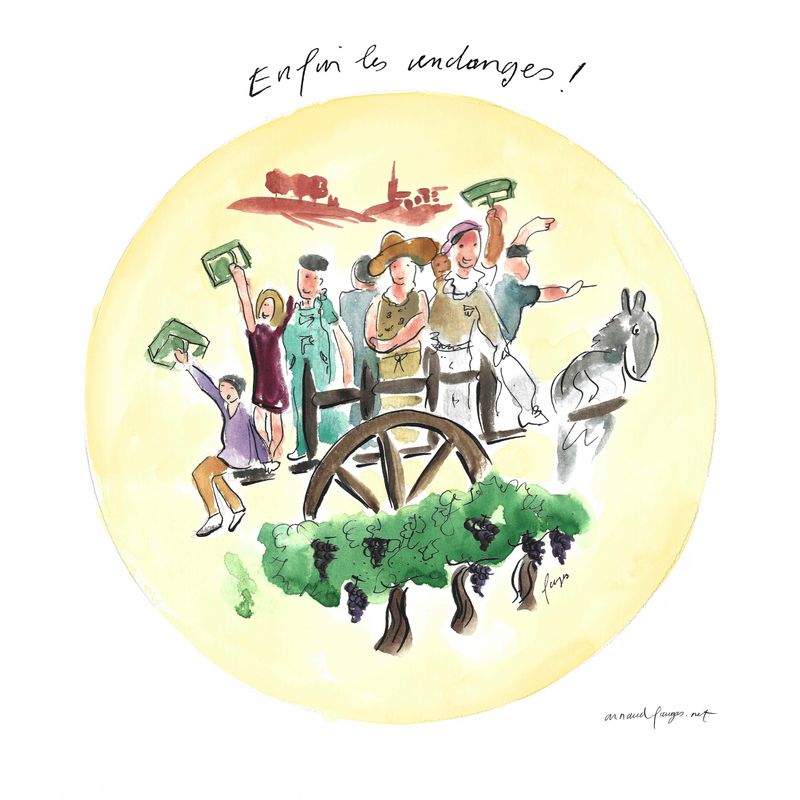 Be French SET 6 pictures "In the vines"