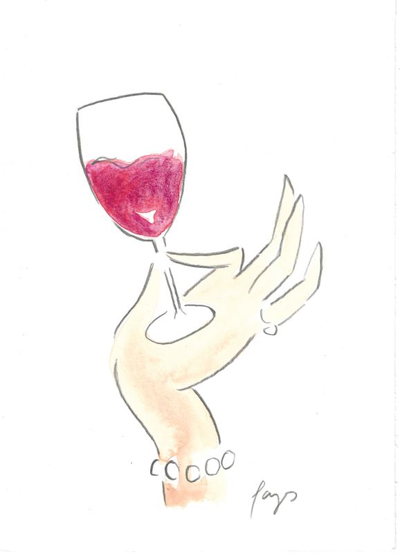 Red wine Glass