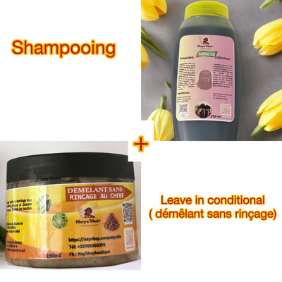 Shampooing chébé 250ml + Leave in conditional( lot 2)