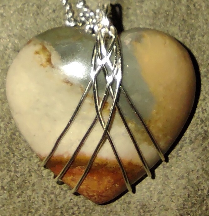 Desert Jasper Heart Necklace