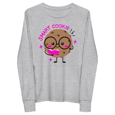 Youth long sleeve Smart Cookie tee