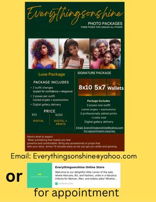 Everythingsonshine PHOTO PACKAGES