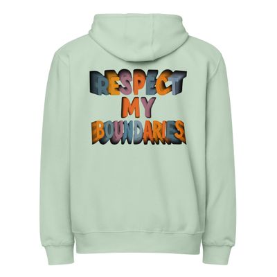 Premium Respect Boundaries full zip hoodie