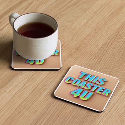 Cork-back 4 U coaster