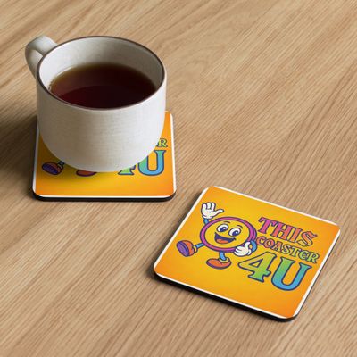 Cork-back4 U coaster