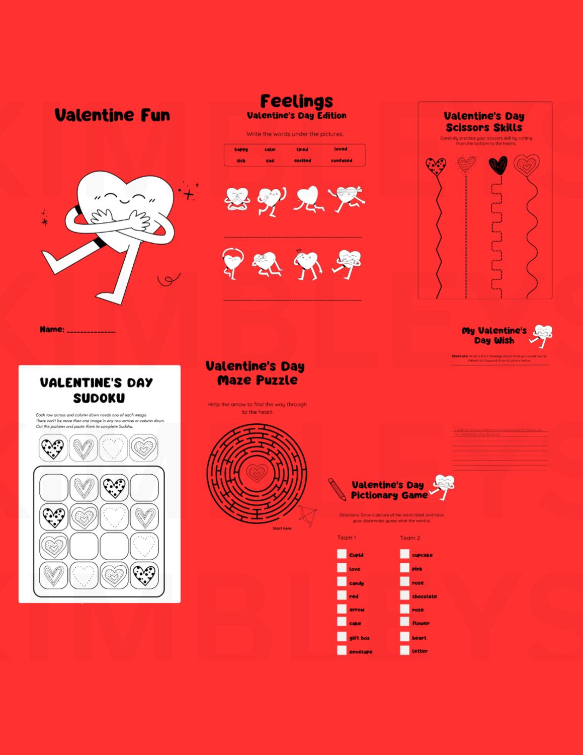 Valentine Activity Pack Downloadable