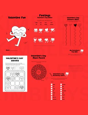 Valentine Activity Pack Downloadable Valentine Activity Pack Downloadable