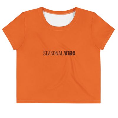 All-Over Seasonal Vibe Print Crop Tee