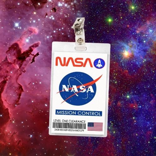 NASA Mission Control, Astronaut, Engineer, Rocket Scientist ID Badge Card Cosplay / Halloween Costume (6 Options)