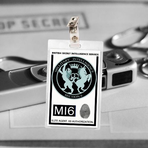 James Bond MI6 ID Badge Card Cosplay / Halloween Costume