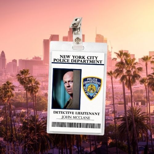 Die Hard John McClane ID Badge Card Cosplay / Halloween Costume