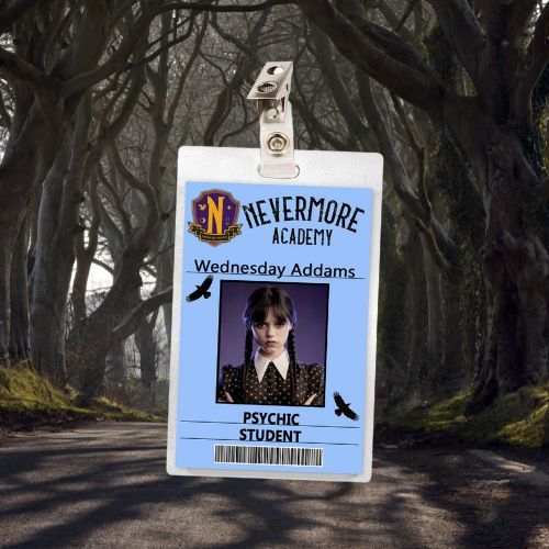 Wednesday ID Badge Card Nevermore Academy (12 Characters) Cosplay / Halloween Costume