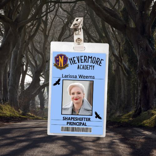 Wednesday Larissa Weems ID Badge Card Nevermore Academy Cosplay / Halloween Costume