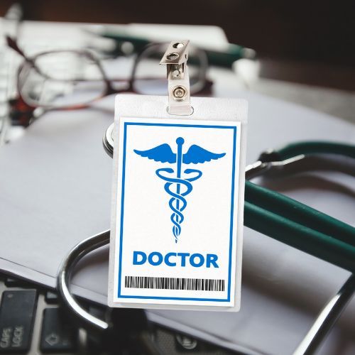 Doctor and Nurse ID Badge Card Cosplay / Halloween Costume (2 Options)