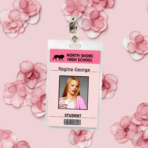 Mean Girls Regina George, Gretchen, Karen, Cady ID Badge Card Cosplay / Halloween Costume (8 Different Characters)