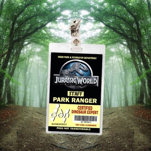 Jurassic World Ranger ID Badge Card Cosplay / Halloween Costume