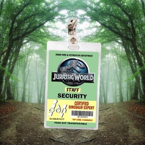 Jurassic World Security ID Badge Card Cosplay / Halloween Costume