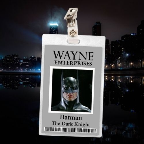 Batman Returns Batman and Bruce Wayne ID Badge Card Cosplay / Halloween Costume (2 Options)