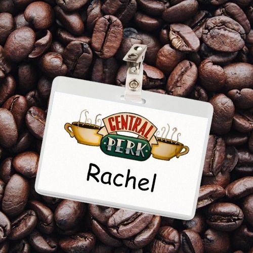 Friends Central Perk Rachel/ Gunther ID Badge Card Cosplay / Halloween Costume (6 Options)