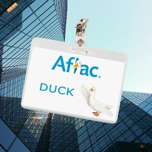 Insurance Aflac Duck ID Badge Card Cosplay / Halloween Costume