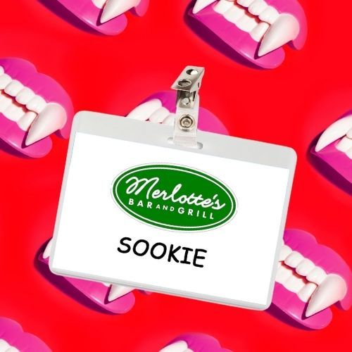 True Blood Merlotte&#39;s Sookie and Jessica ID Badge Card Cosplay / Halloween Costume Fangtasia Pam and Eric (4 Options)