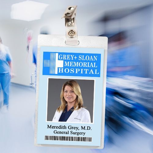 Grey&#39;s Anatomy Grey Sloan Hospital ID Badge Card (35 Characters) Cosplay / Halloween Costume