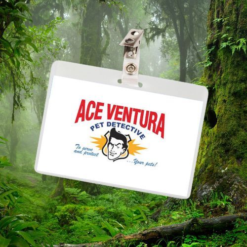 Ace Venture Pet Detective ID Badge Card Cosplay Laminate Prop Costume