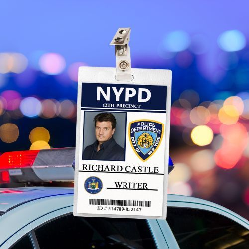 Castle Kate Beckett and Richard Castle ID Badge Card Cosplay / Halloween Costume (2 Options)