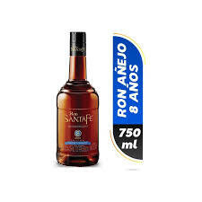 Ron santafé 8 años x 750 ml