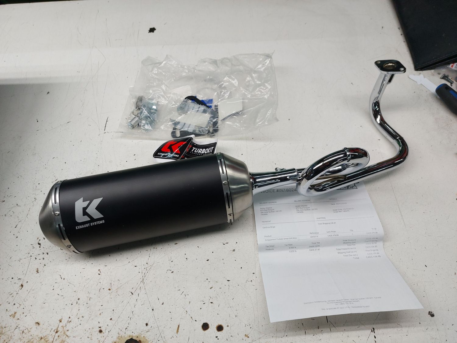 #1 ÉCHAPPEMENT  TURBOKIT GMAX GY6 50CC