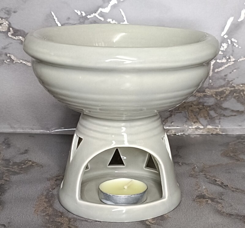 Grey Deep Bowl Oil / Wax / Resin Burner