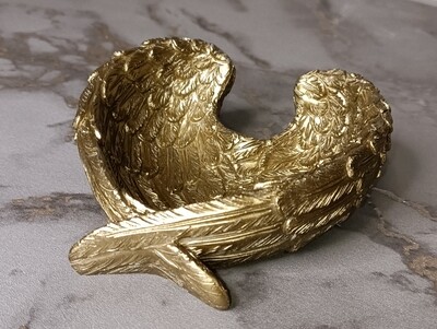 Antique Gold Angel Wing Dish