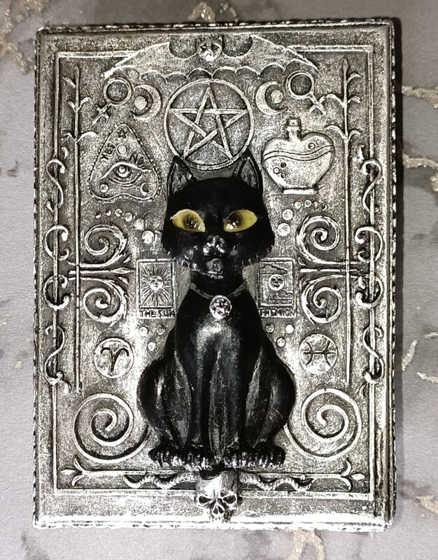 Gothic Black Cat Resin Storage Box