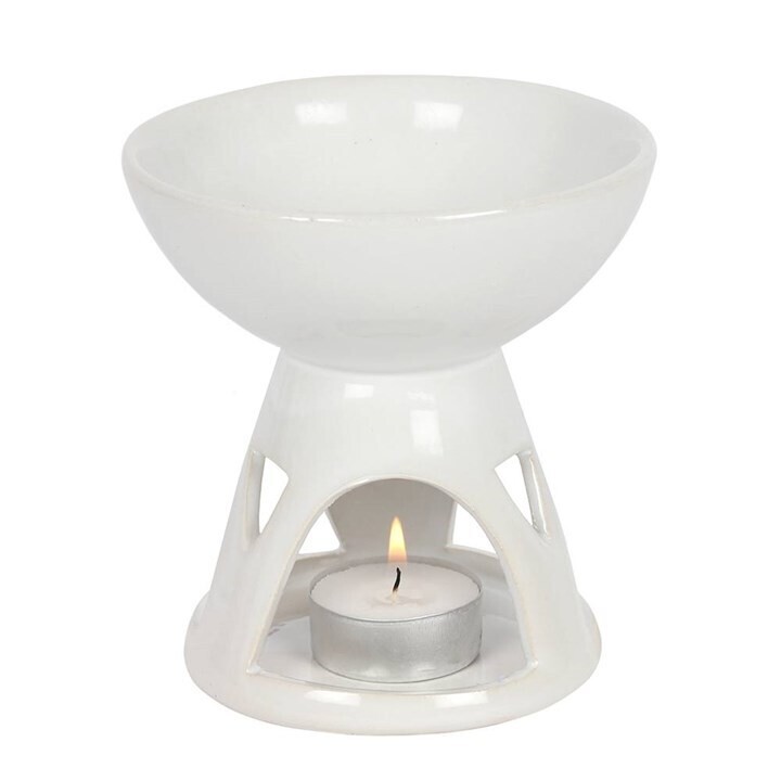 White /Black Deep Bowl Oil Burner