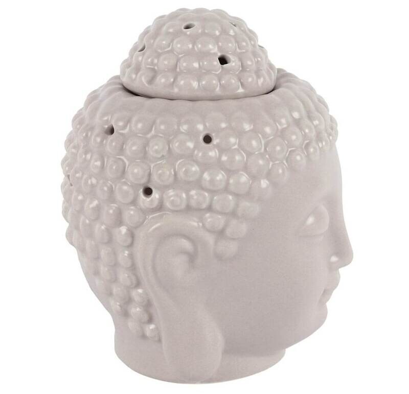 Grey Buddha Head Oil Burner